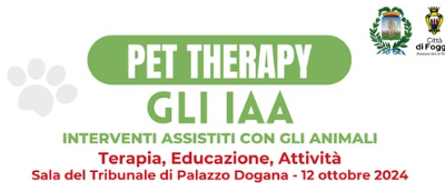 Pet Therapy: incontro sabato 12 ottobre organizzato dall’assessorato alle Politiche sociali