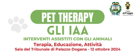 Pet Therapy: incontro sabato 12 ottobre organizzato dall’assessorato alle Politiche sociali