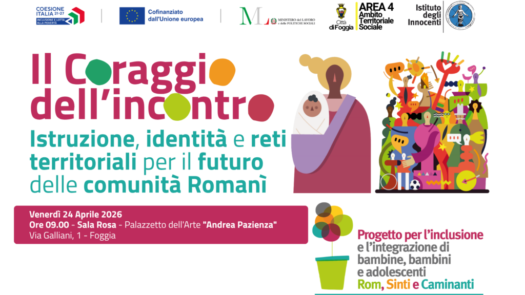 Il 24 aprile convegno “Il coraggio dell’incontro-Istruzione, identità e Reti territoriali per il futuro delle comunità Romanì”