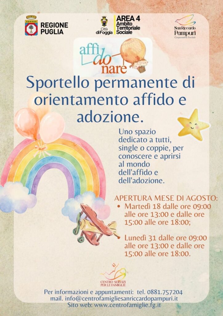 Sportello permanente di orientamento affido e adozione